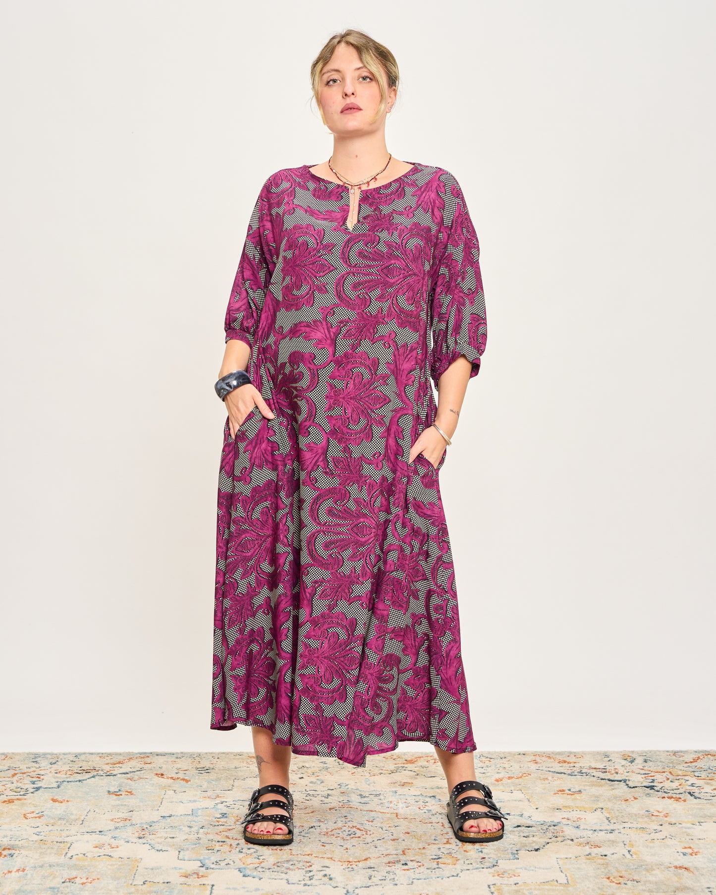 Trapeze Print Dress
