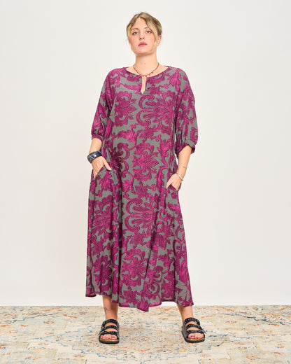 Trapeze Print Dress