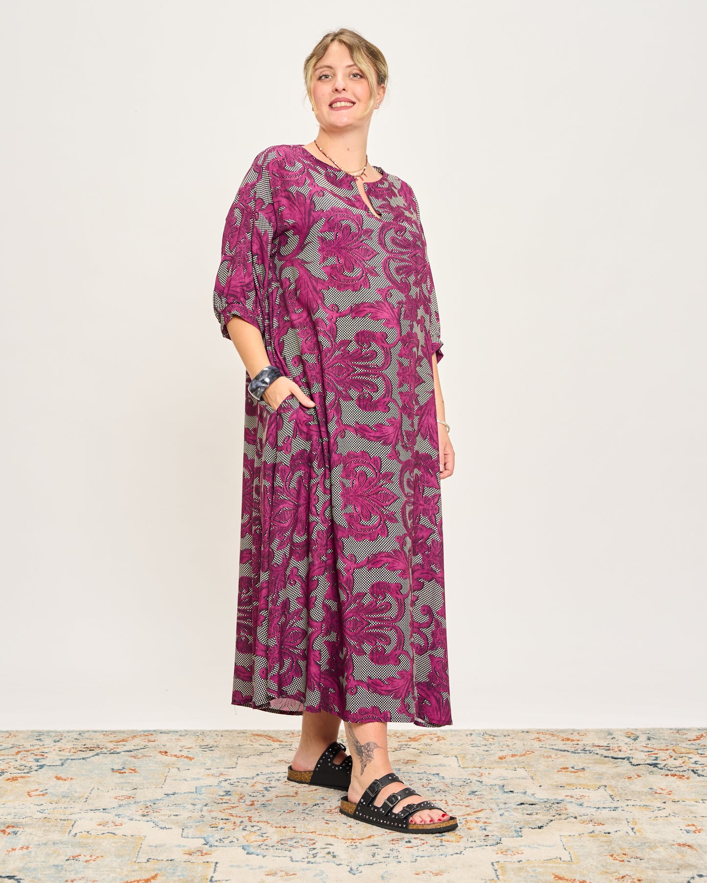 Trapeze Print Dress