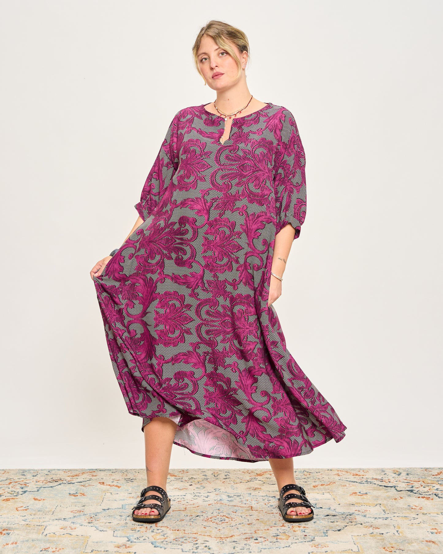 Trapeze Print Dress