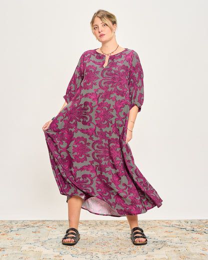 Trapeze Print Dress