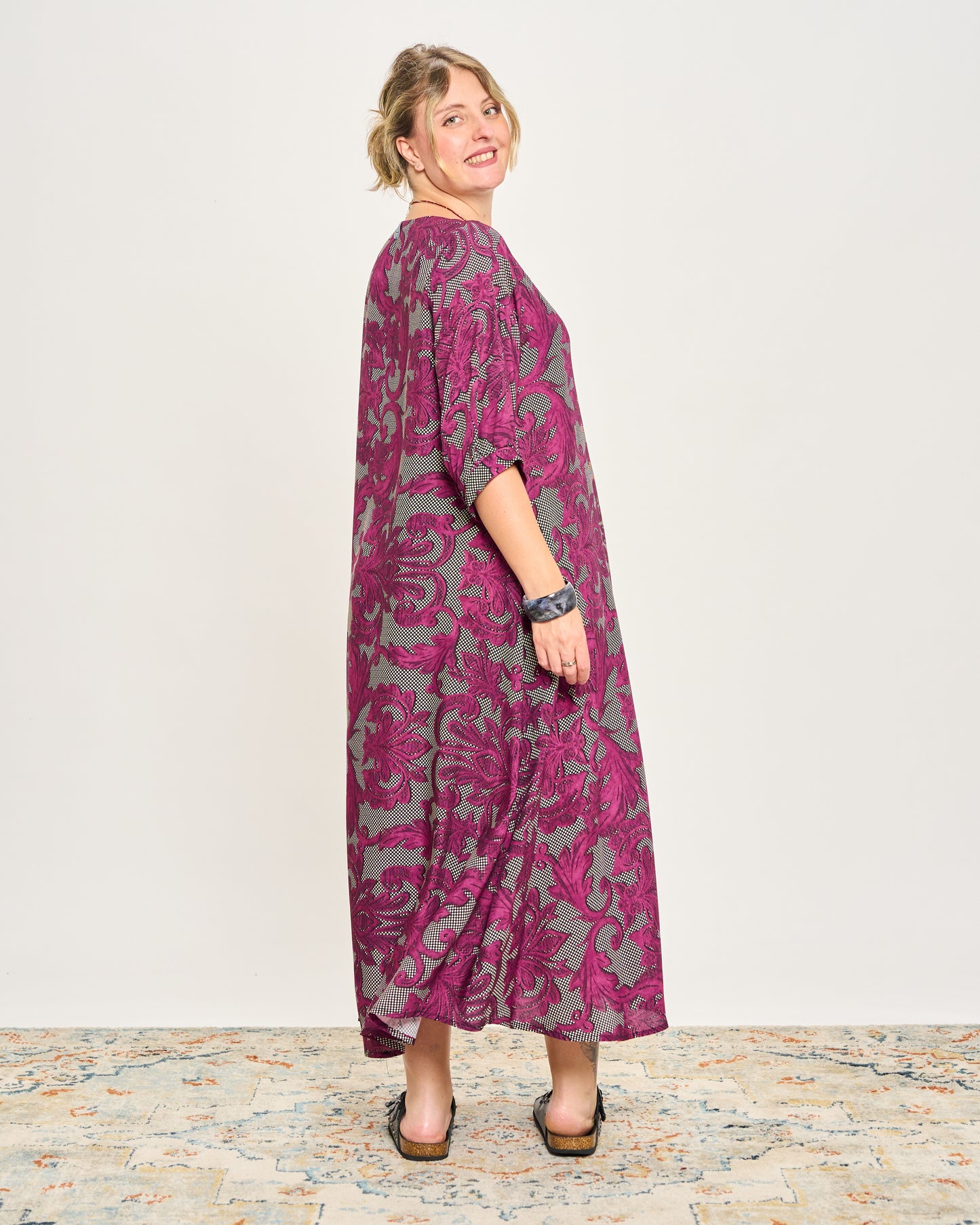 Trapeze Print Dress
