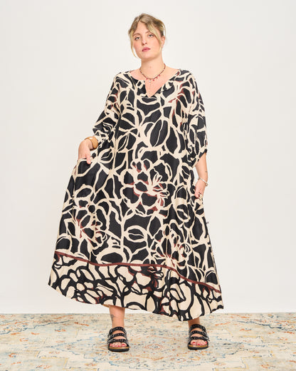 Trapeze Print Dress