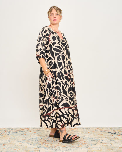 Trapeze Print Dress