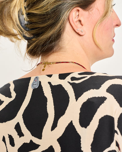 Trapeze Print Dress