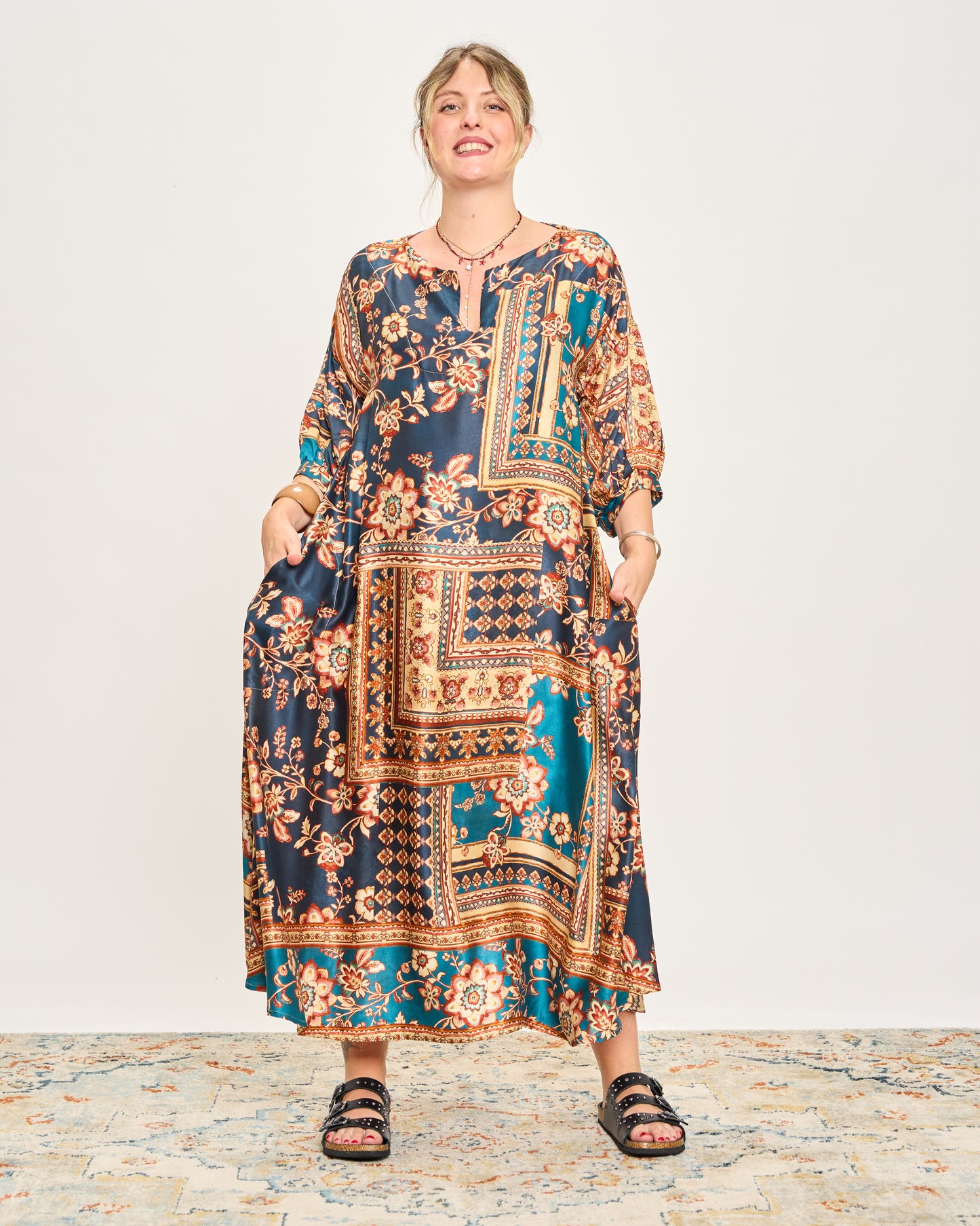 Trapeze Print Dress