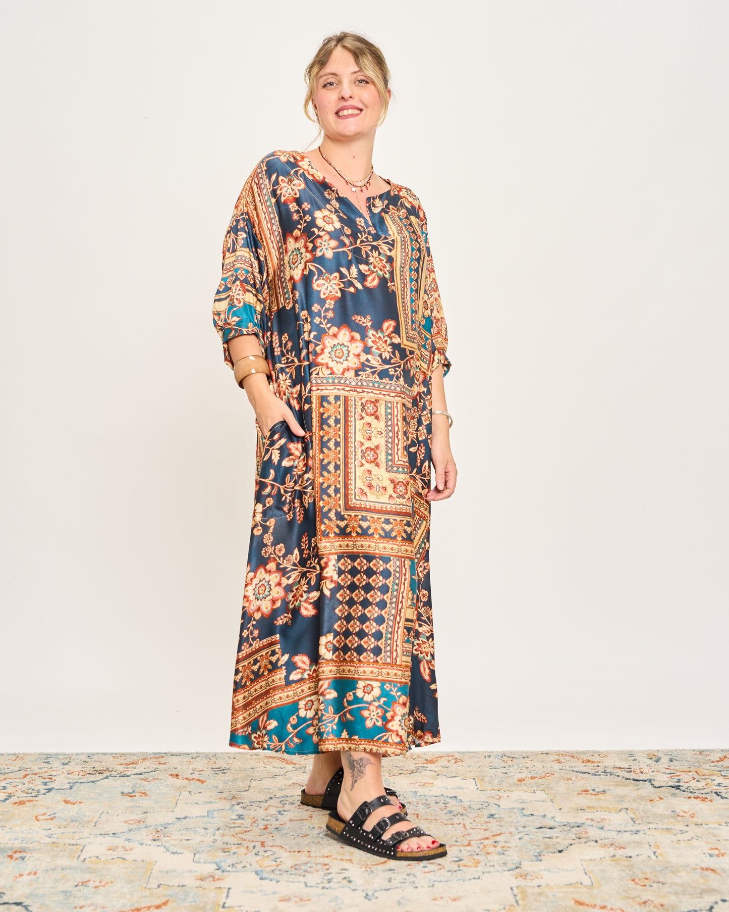 Trapeze Print Dress