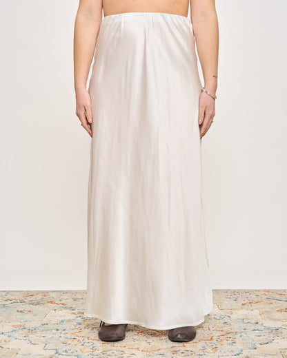 Flared Satin Skirt