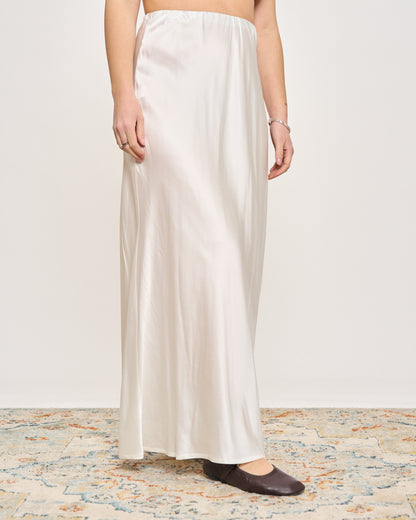 Flared Satin Skirt