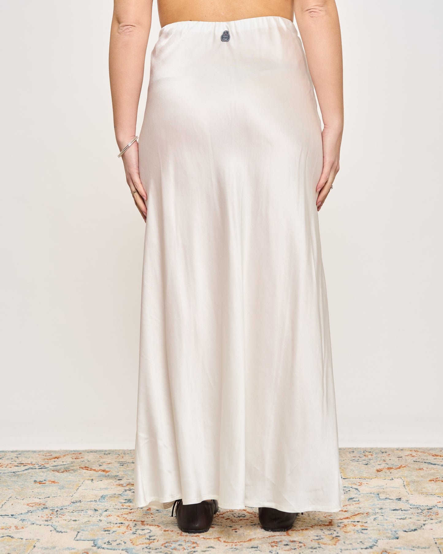 Flared Satin Skirt