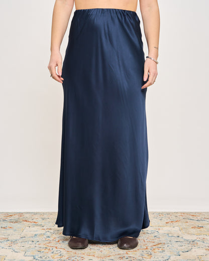 Flared Satin Skirt
