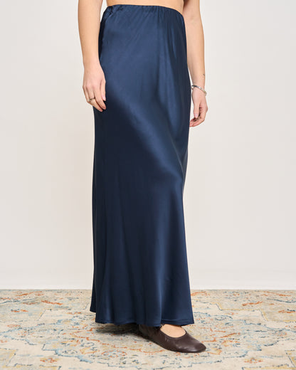 Flared Satin Skirt