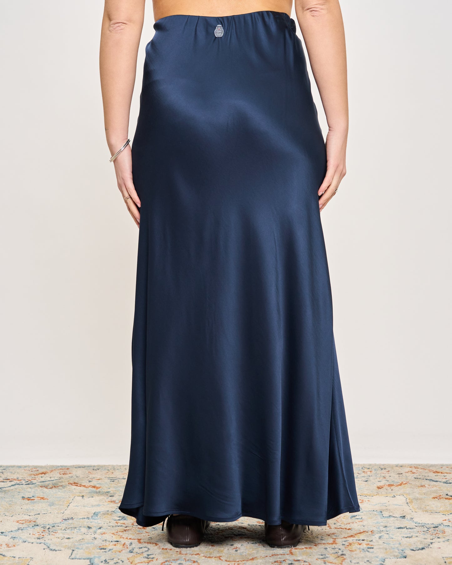Flared Satin Skirt