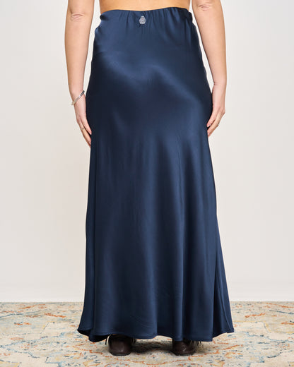 Flared Satin Skirt