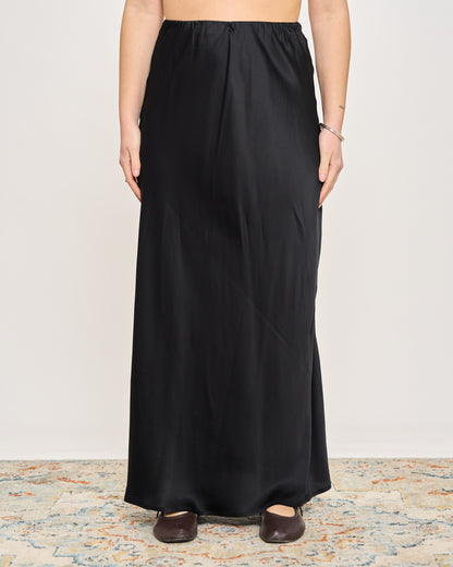Flared Satin Skirt