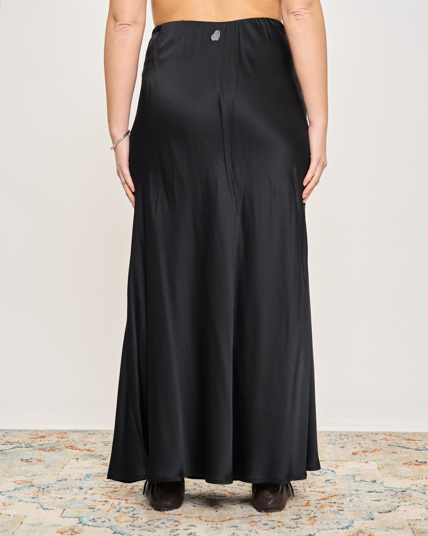 Flared Satin Skirt