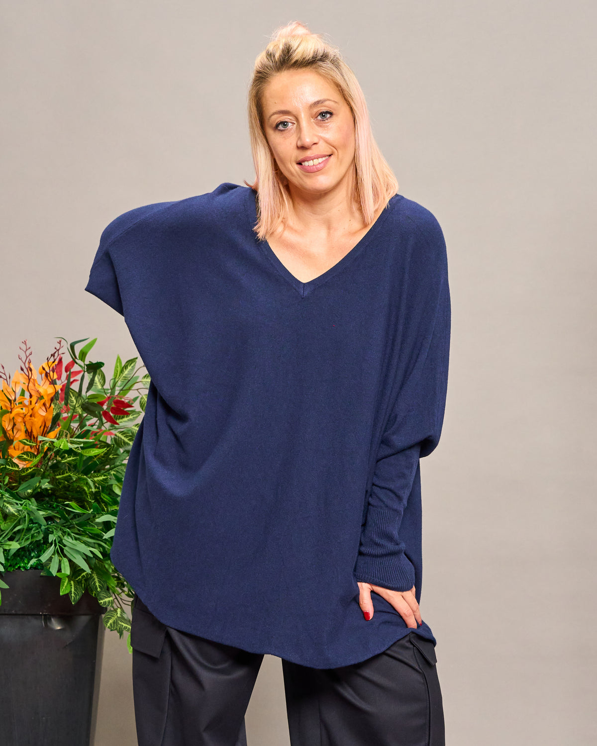 Oversized V-Neck Knitwear