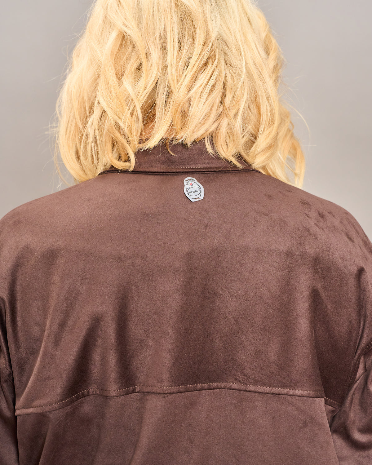 Long Faux Suede Shirt