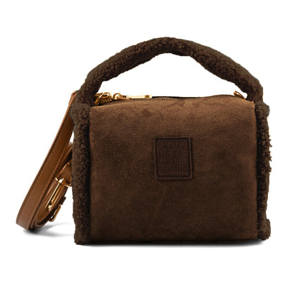 Mini borsa con bordi in pelliccia