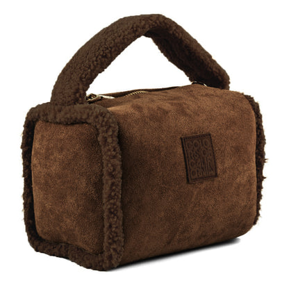Mini borsa con bordi in pelliccia
