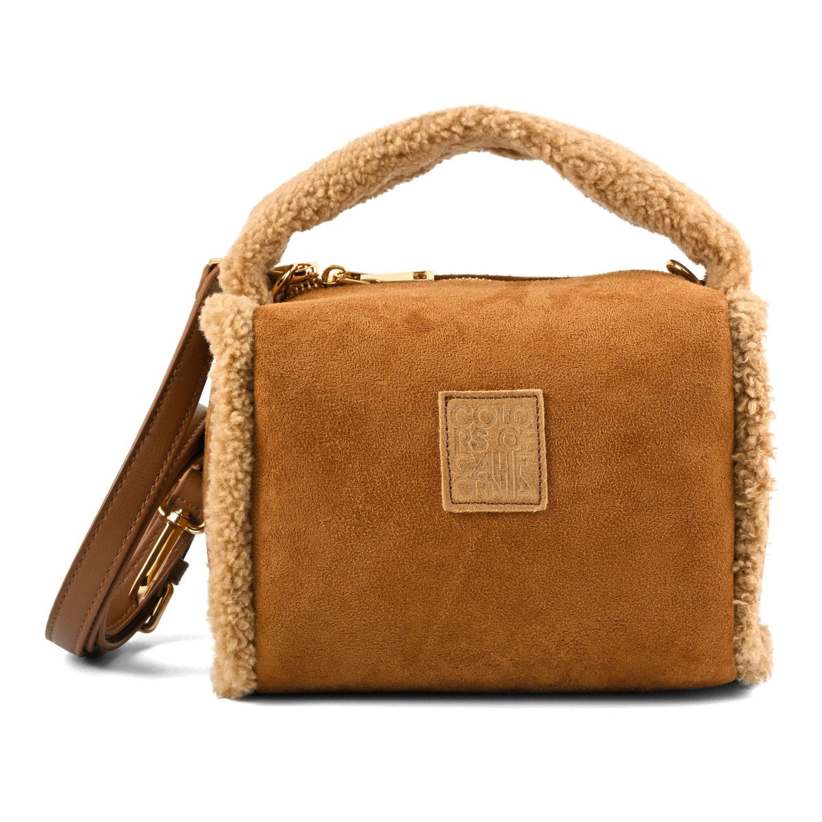 Mini borsa con bordi in pelliccia