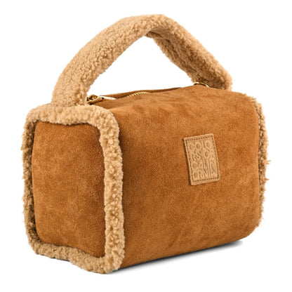 Mini borsa con bordi in pelliccia
