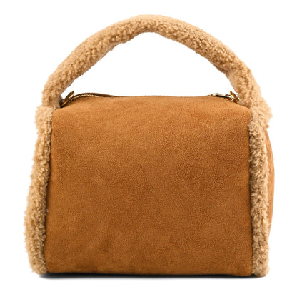 Mini borsa con bordi in pelliccia