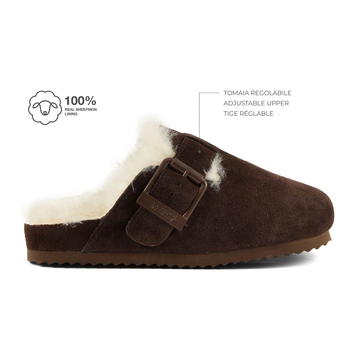 Sabot in Pelle con Fodera in Montone
