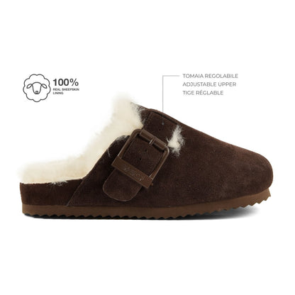 Sabot in Pelle con Fodera in Montone