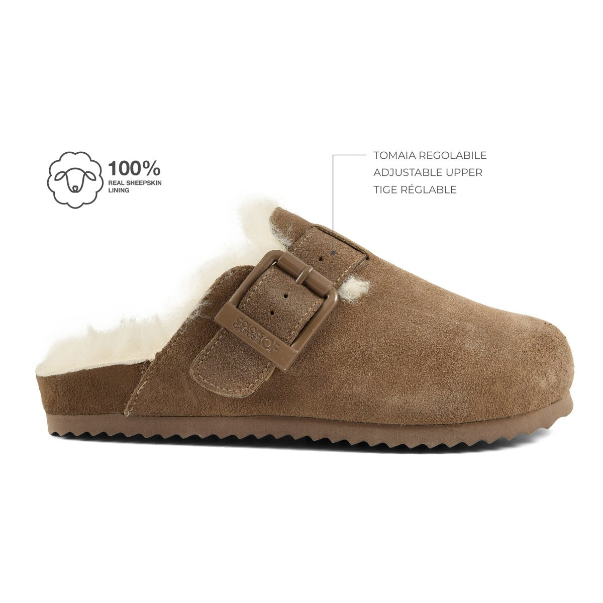 Sabot in Pelle con Fodera in Montone